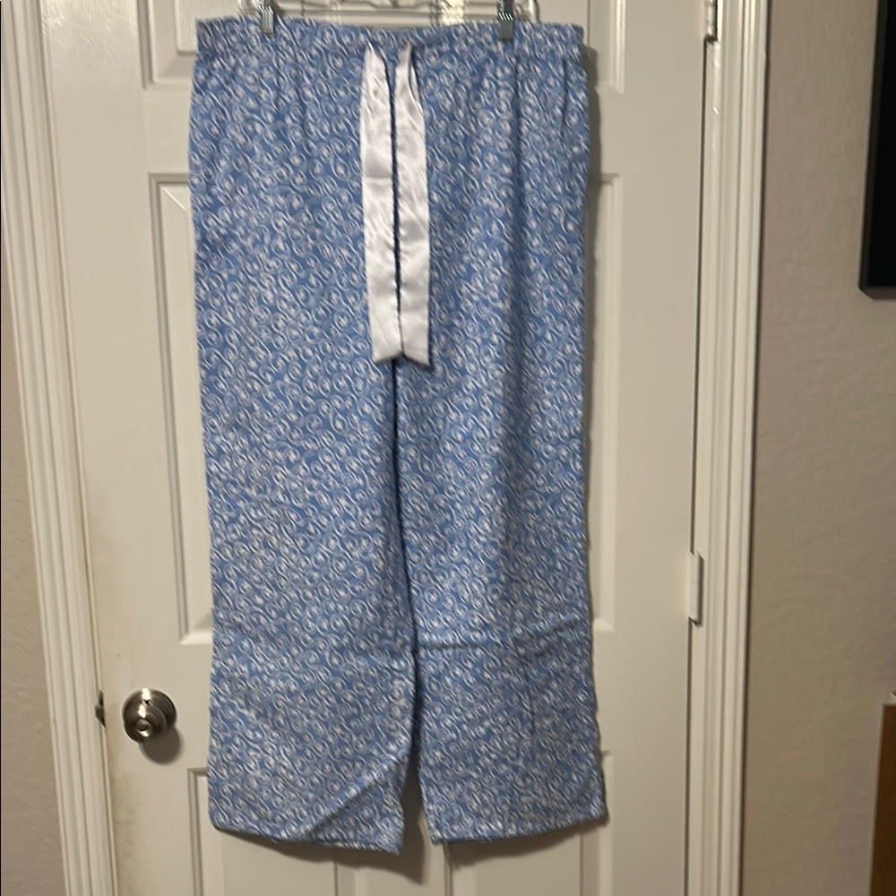 Nautica Sleepwear Blue Patterned Pajama Pants Size XL